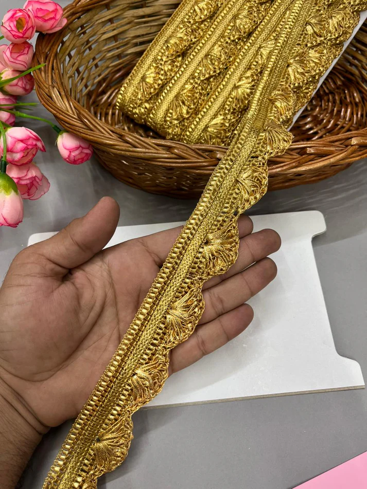 Gota Pankha Lace - Bright Gold